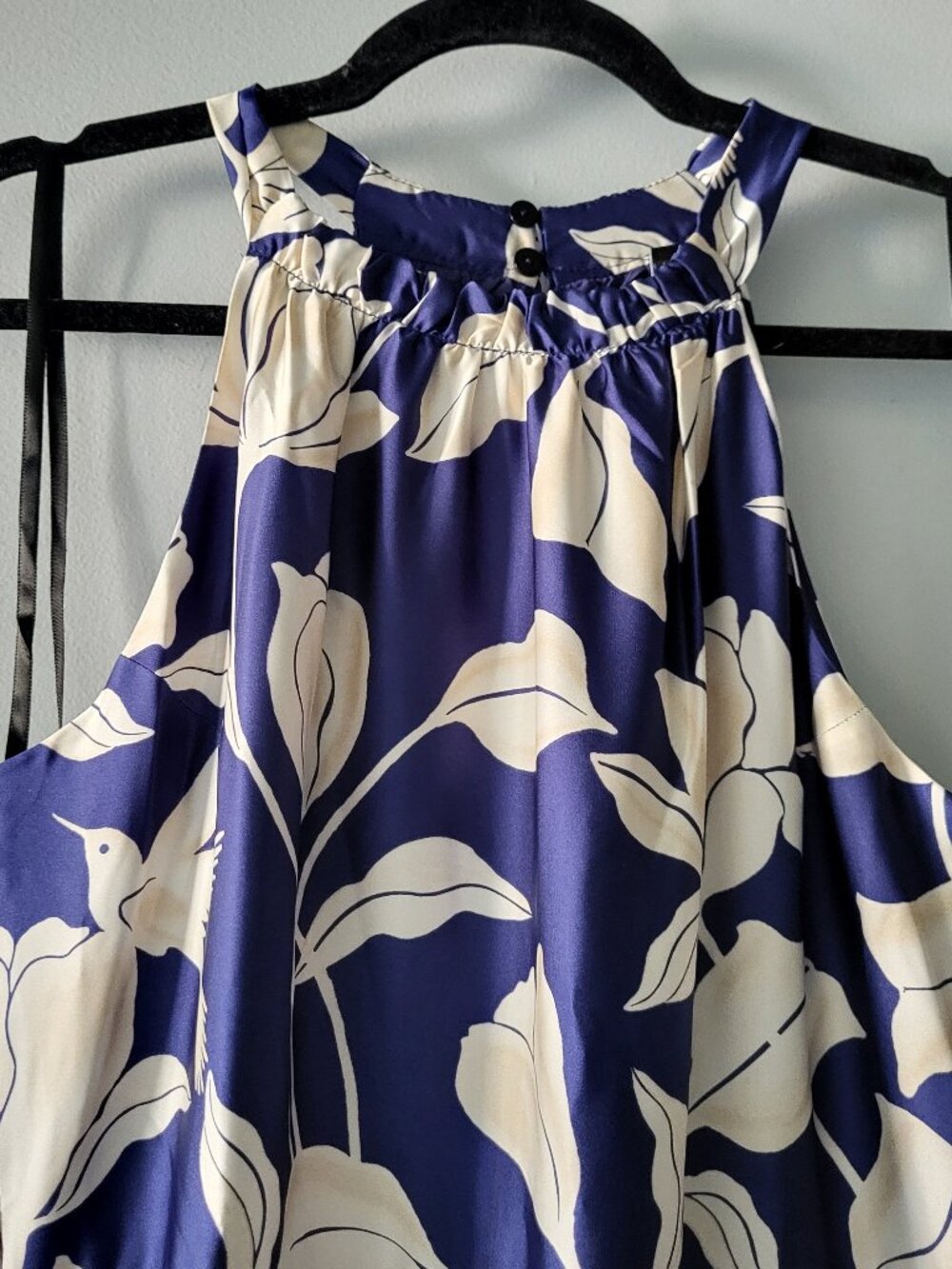Maggy London Blue and Cream Unity Maxi Dress Size 12 - Picture 6 of 8